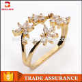 Classic hot selling finger rings high grade horse eye shape zircon rings real gold plated dubai fashion adjustable rings